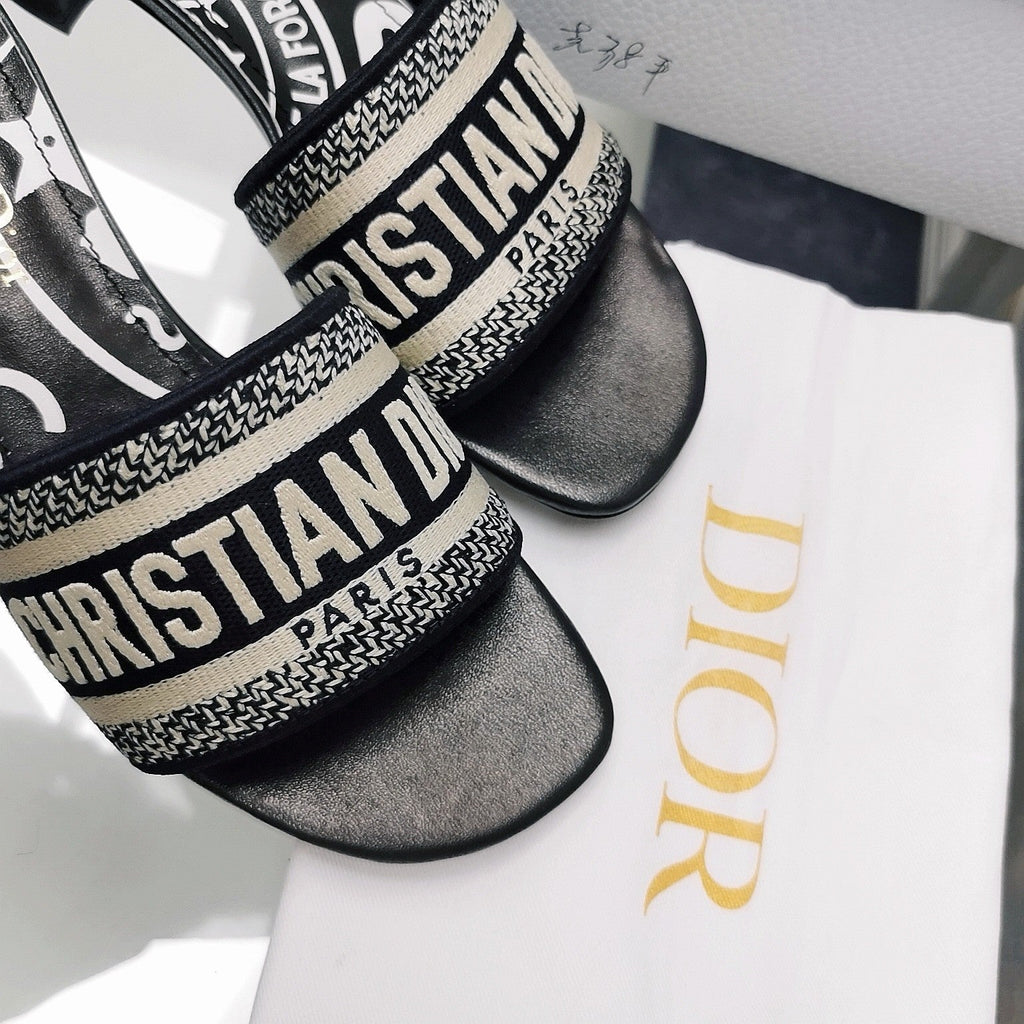 DIOR CD Mule Dway Heeled Slide 45mm Style 46