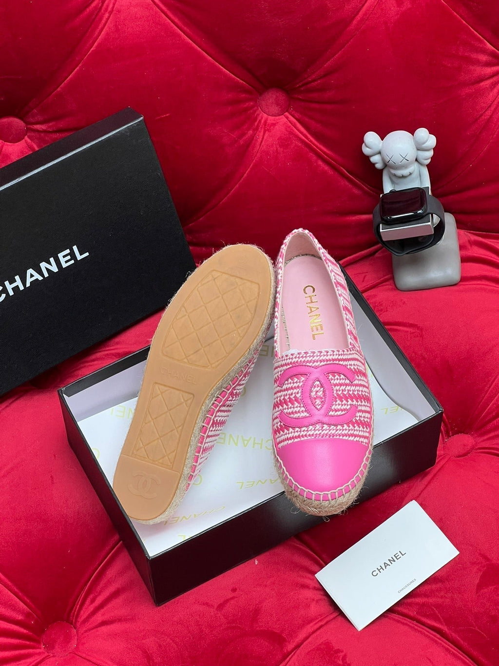 CHANEL LOAFERS IN LIGHT PINK LAMBSKIN